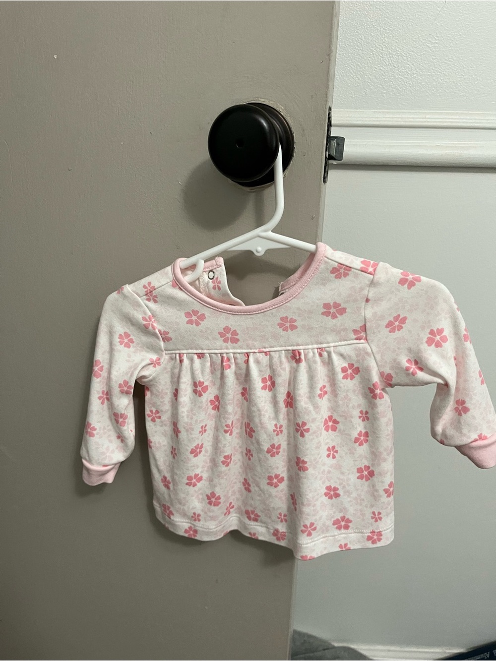 Bundle of 2 Pink Floral Long Sleeve Baby Top